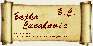Bajko Čučaković vizit kartica
